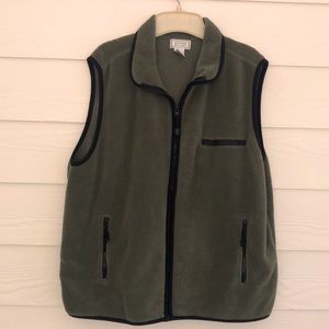 Jennifer Moore Olive Green Fleece Vest